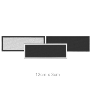 Aufnäher Rohling rechteckig 12x3cm - Blanko Flicken Patch individuell