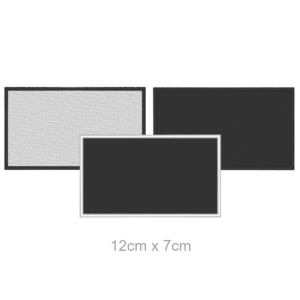 Aufnäher Rohling rechteckig 12x7cm - Blanko Flicken Patch individuell