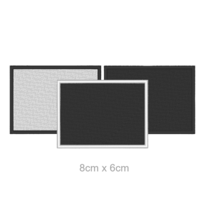 Aufnäher Rohling rechteckig 8x6cm - Blanko Flicken Patch individuell