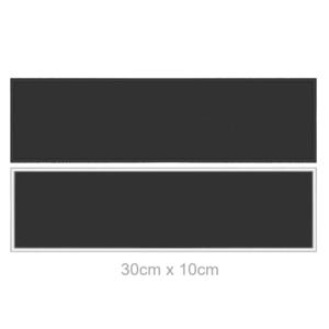 Aufnäher Rohling rechteckig 30x10cm - Blanko Flicken Patch individuell