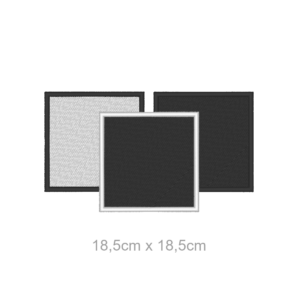 Aufnäher Rohling quadratisch 18,5x18,5cm - Blanko Flicken Patch individuell