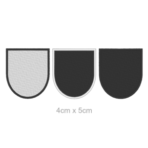 Aufnäher Rohling Wappen 4x5cm - Blanko Flicken Patch individuell