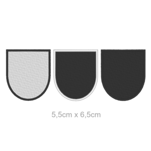 Aufnäher Rohling Wappen 5,5x6,5cm - Blanko Flicken Patch individuell