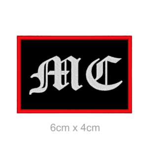 WUNSCHTEXT Aufnäher 2 Buchstaben Rechteckig 6x4cm