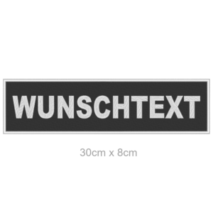 WUNSCHTEXT Aufnäher Balken Rechteckig individuell 30x8cm