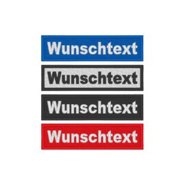 WUNSCHTEXT Aufnäher individuell Rechteckig